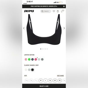 Skims cotton logo bra